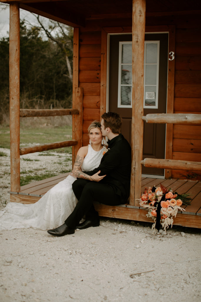 Bride and Groom Portraits at Knoxville Ranch Wedding Venue in Texas