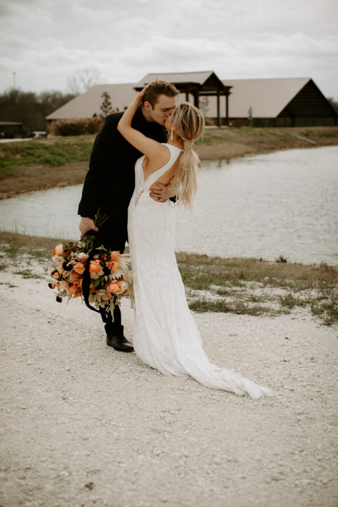 Bride and Groom Portraits at Knoxville Ranch