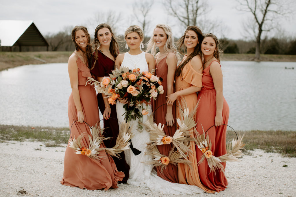 Bridal Party at Knoxville Ranch in Texas