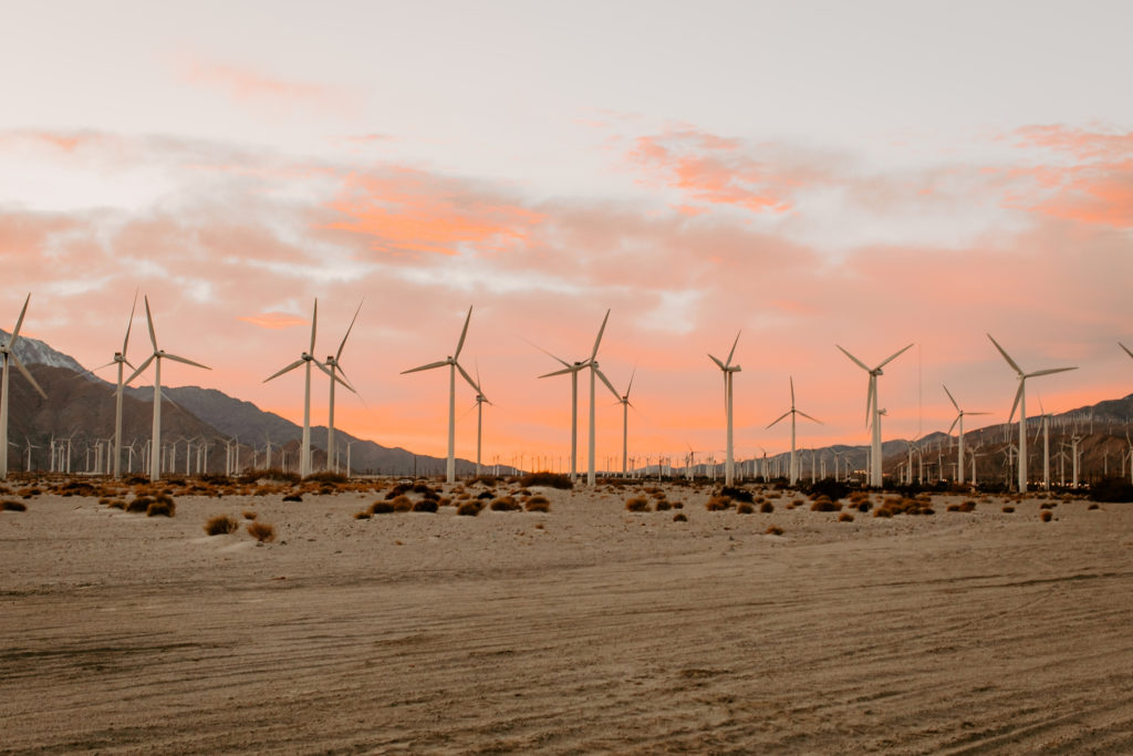 Sunset at the Palm Springs Windmills 