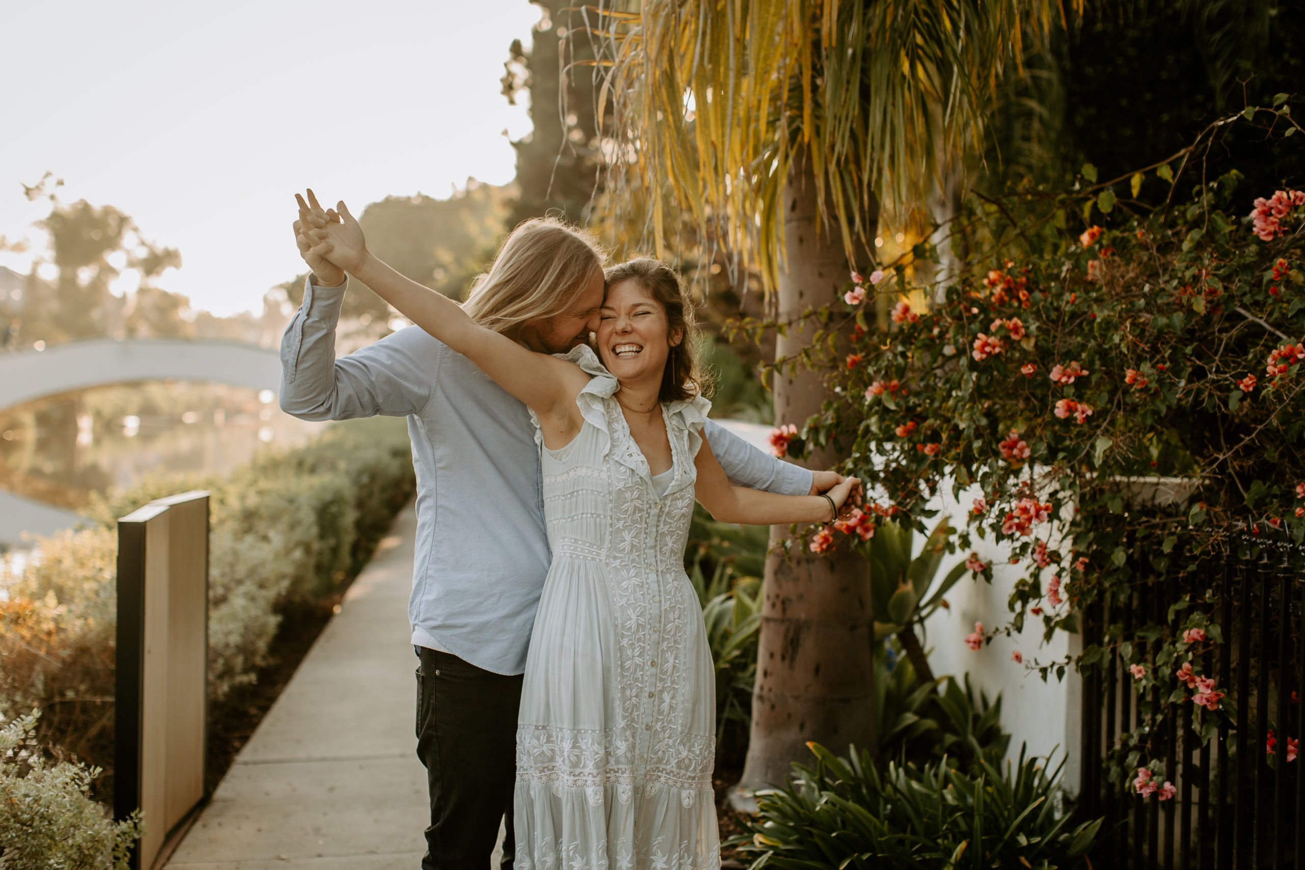 Los Angeles Engagement at Venice Beach Canals
